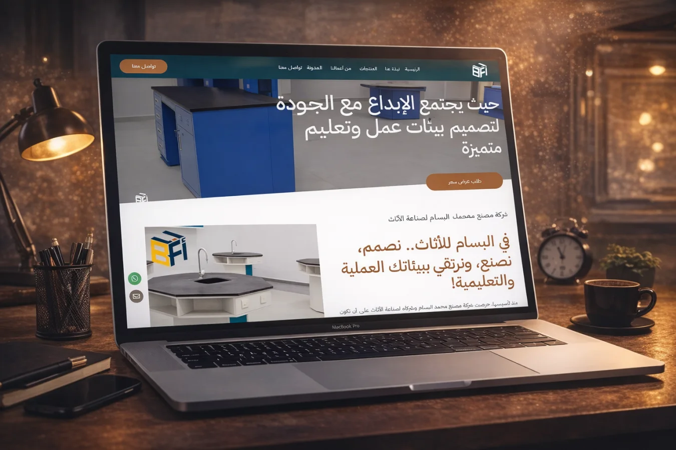 تصميم موقع مصنع البسام