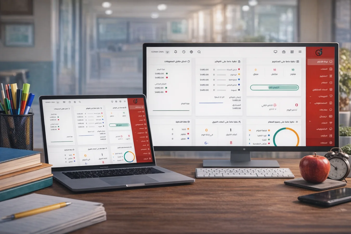 تصميم نظام CRM وإدارة الأعمال