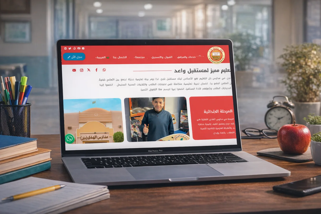 تصميم موقع مدارس الهدى الأهلية